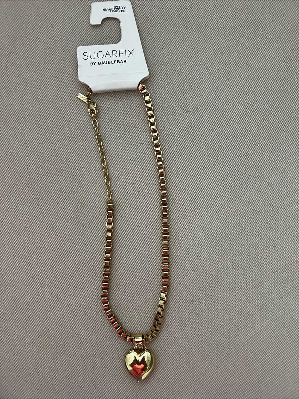 BaubleBar Gold Heart Necklace